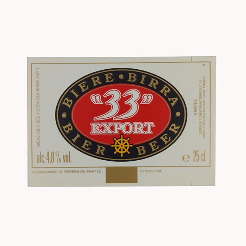 Rótulo De Cerveja França 33 Export
