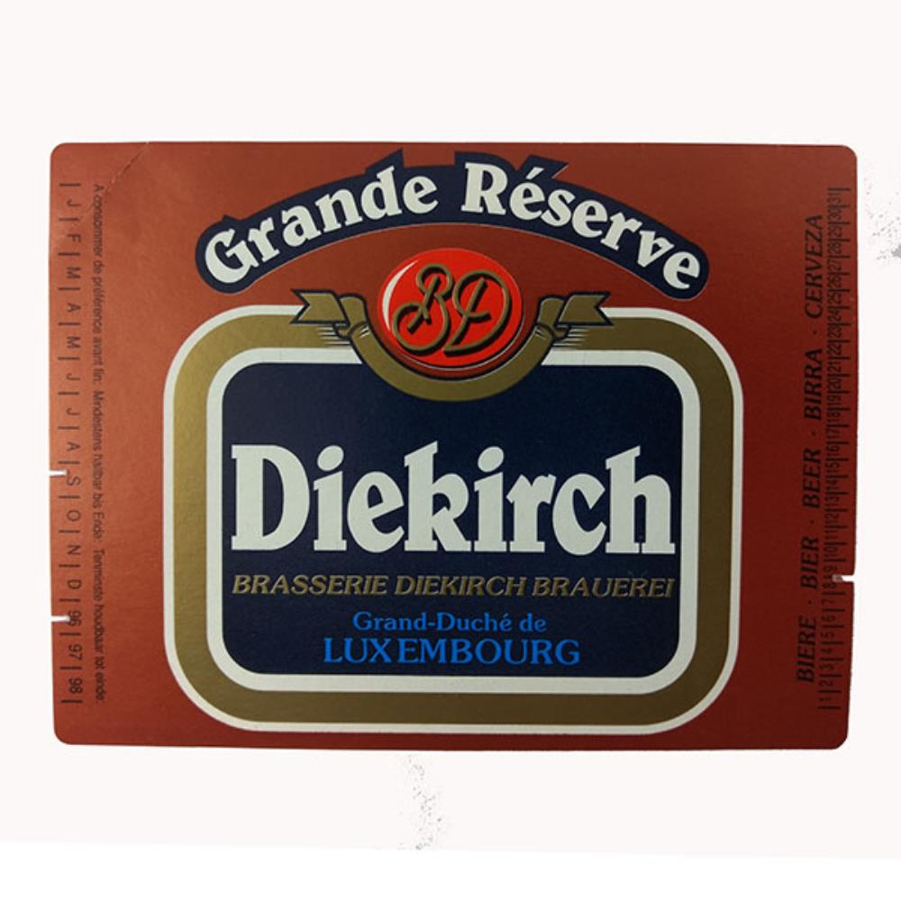 Rótulo De Cerveja Bélgica Diekirch Grande Reserve