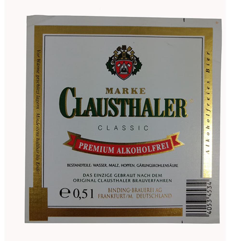 Rótulo De Cerveja Alemanha Marke Clausthaler