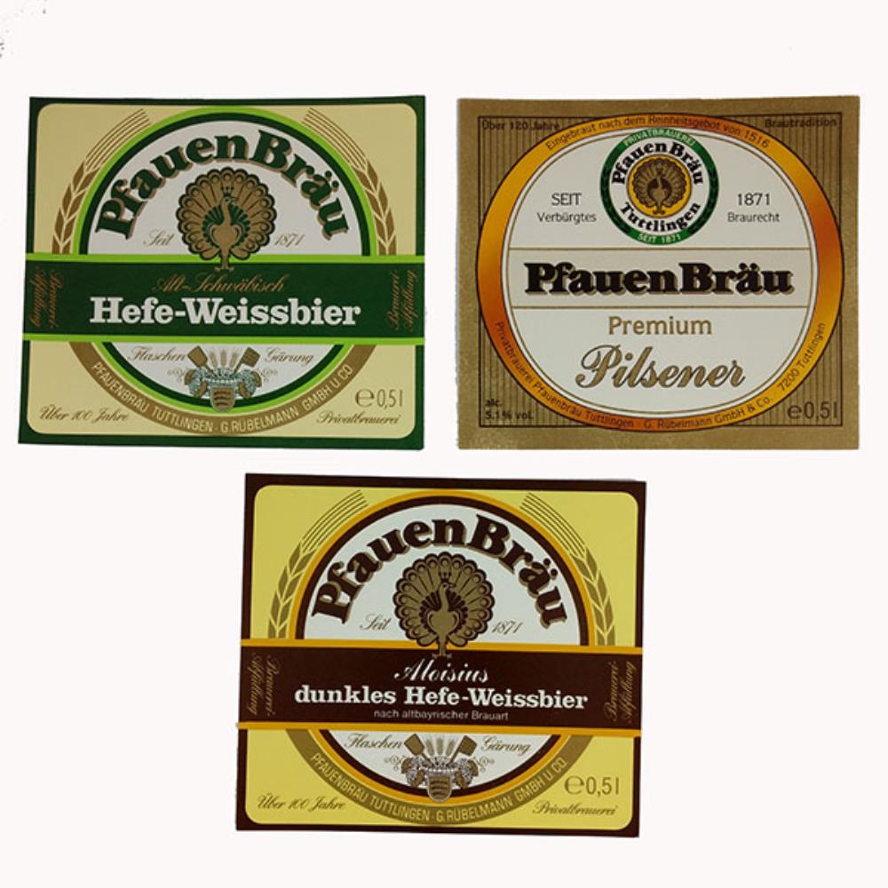 Rótulo de Cerveja Alemanha SET PfauenBrau