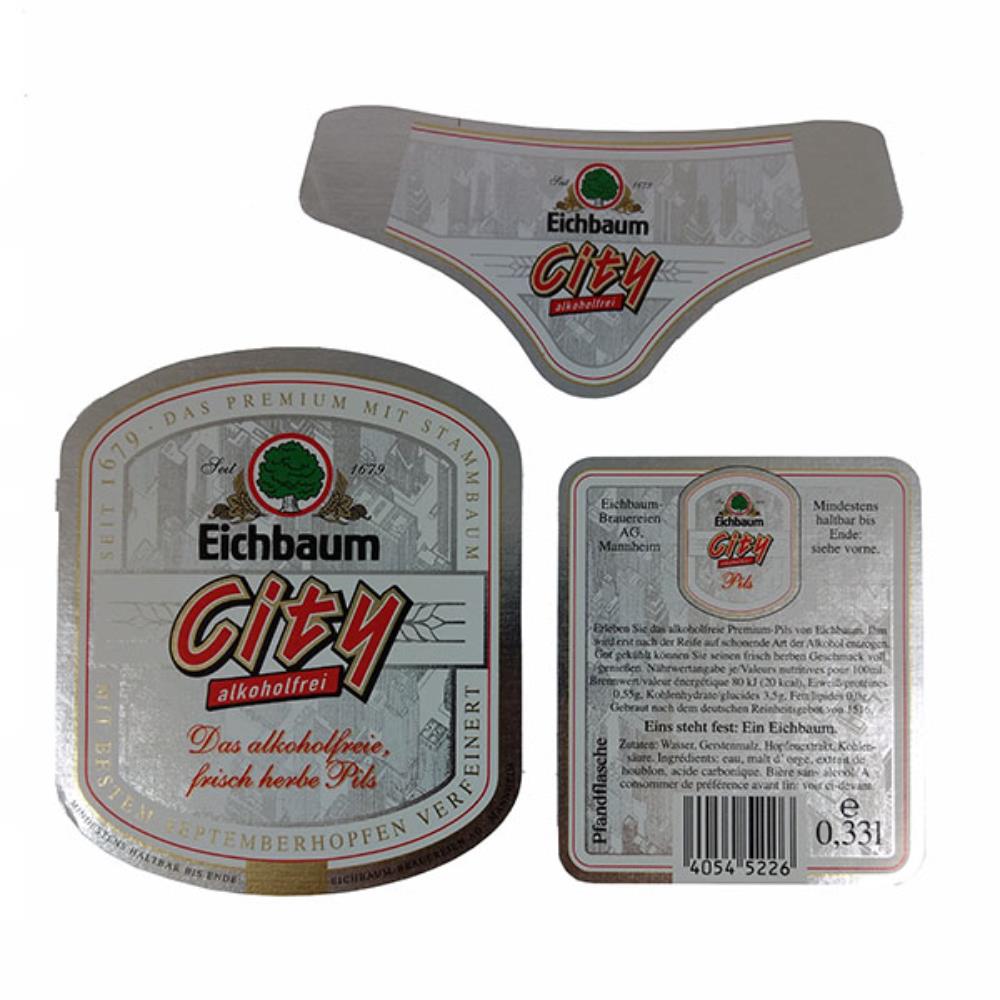 Rótulo De Cerveja Alemanha Eichbaum City Pils