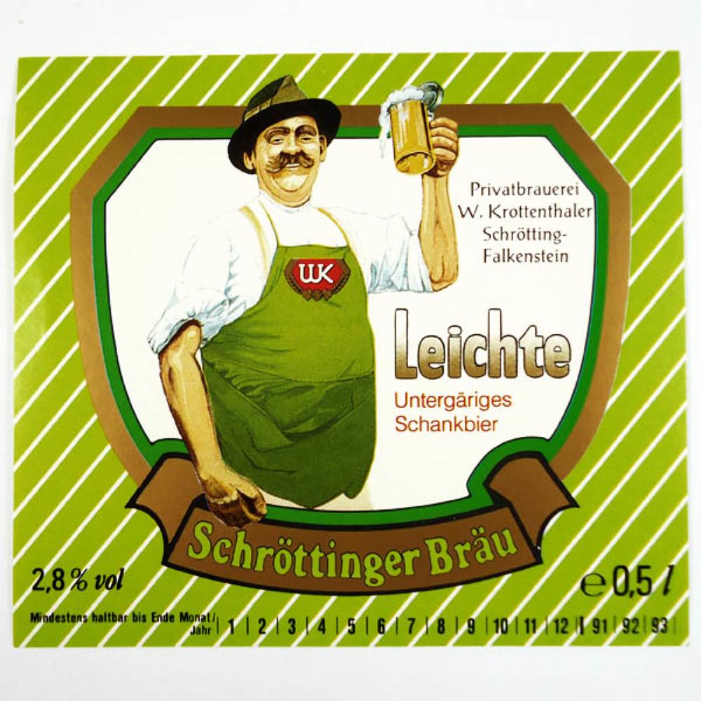 Rótulo de Cerveja Alemanha Schröttinger Brau