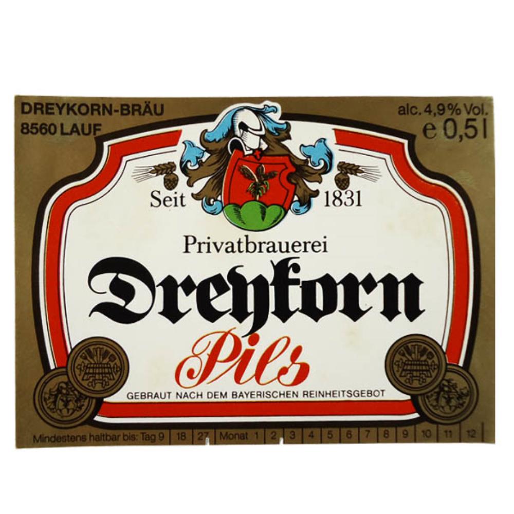 Rótulo de Cerveja Alemanha Dreykorn Pils