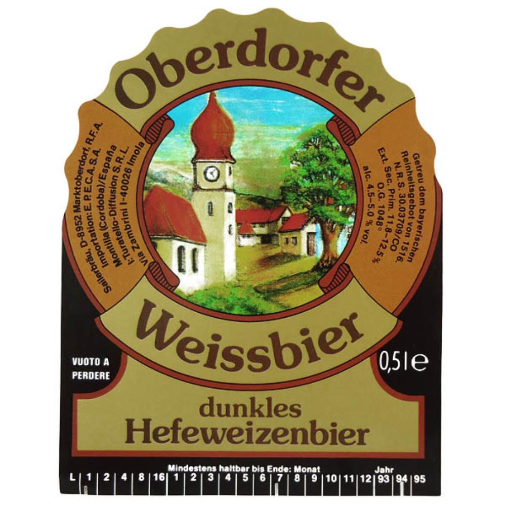 Rótulo de Cerveja Alemanha Oberdorfer Weissbier Du