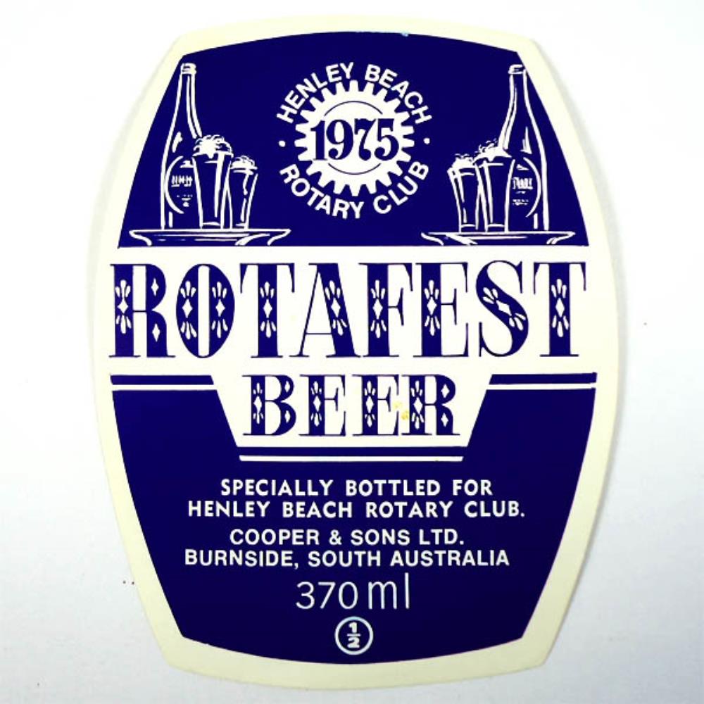 Rótulo De Cerveja Austrália Rotafest Beer