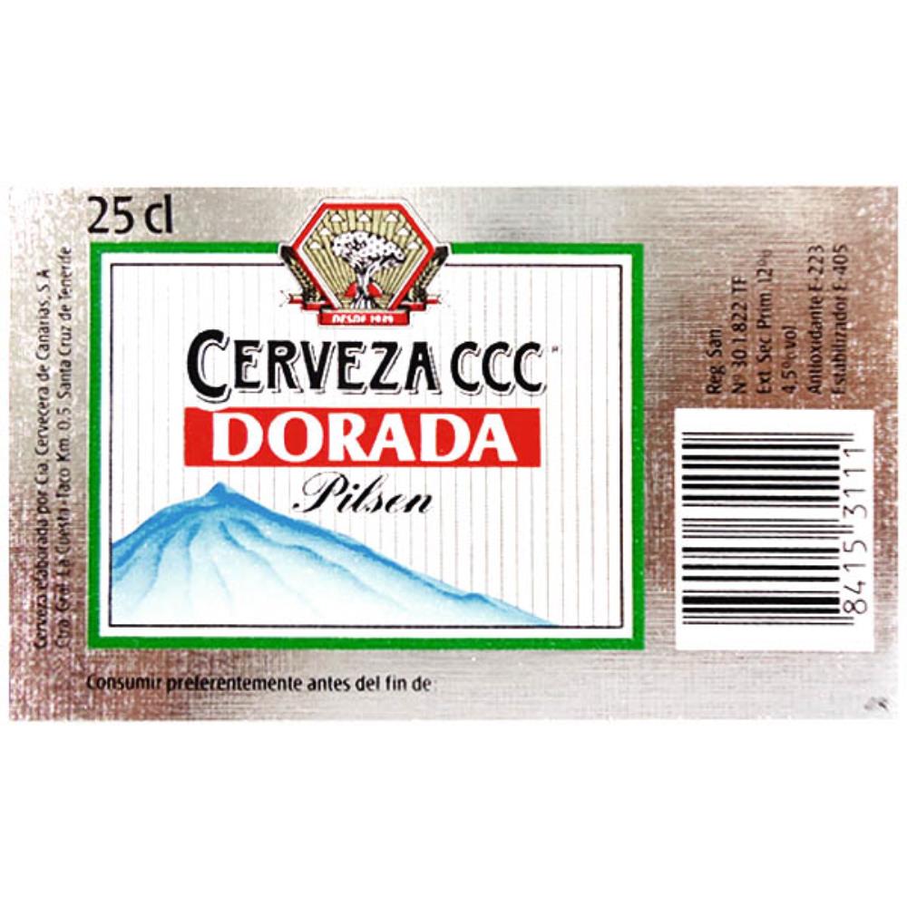 Rótulo de Cerveja Espanha Cerveza CCC Dorada Pilse