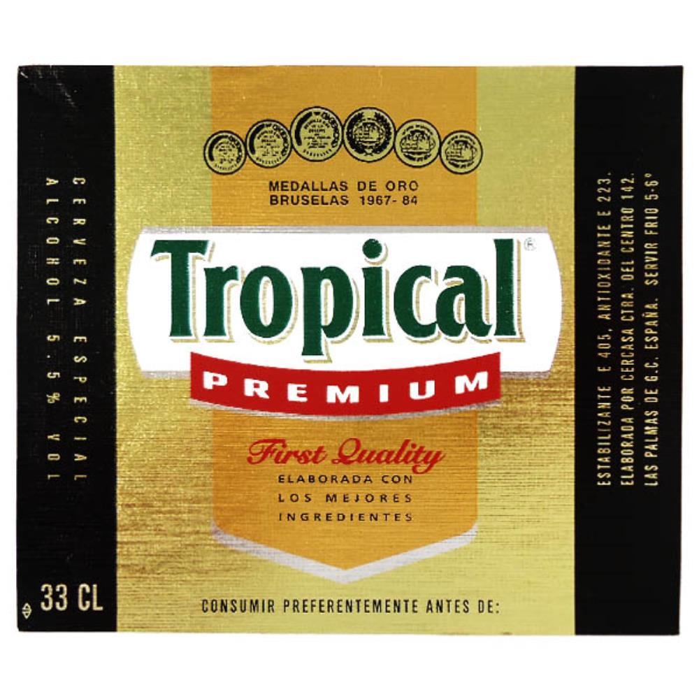Rótulo de Cerveja Espanha Tropical Premium