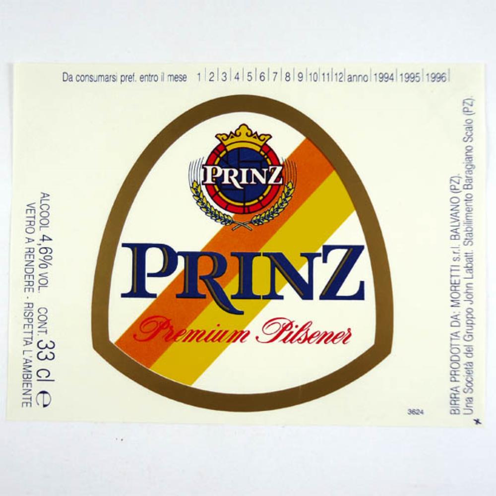 Rótulo de Cerveja Itália Prinz Premium Pilsener 33