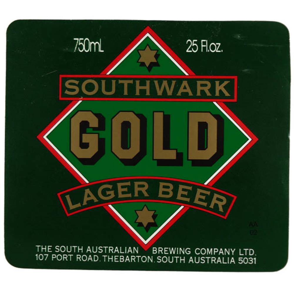Rótulo De Cerveja Austrália Southwark Gold Lager B