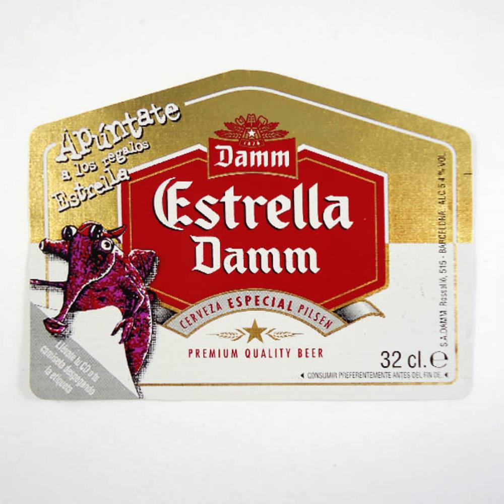 Rótulo de Cerveja Espanha Damm Estrella Damm Apúnt