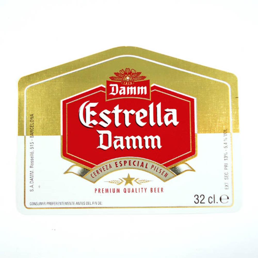 Rótulo de Cerveja Espanha Damm Estrella Damm Espec
