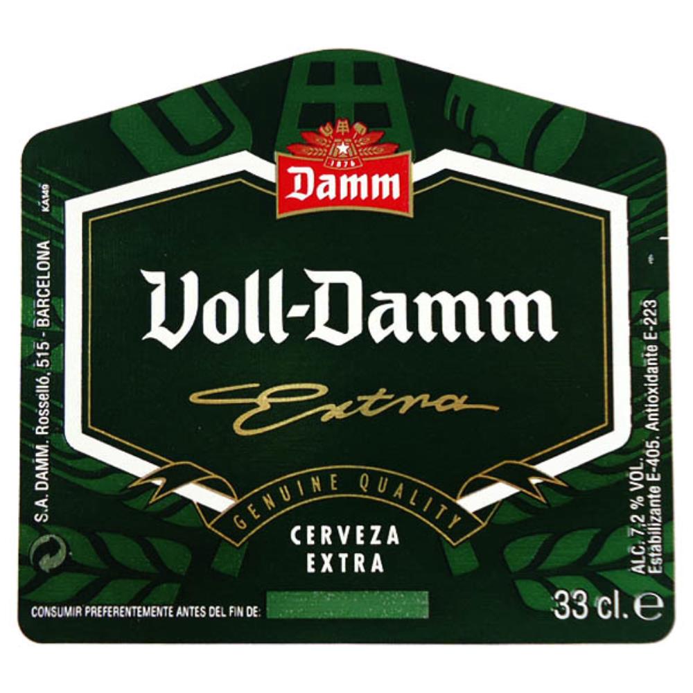 Rótulo de Cerveja Espanha Damm Voll-Damm Extra 33c