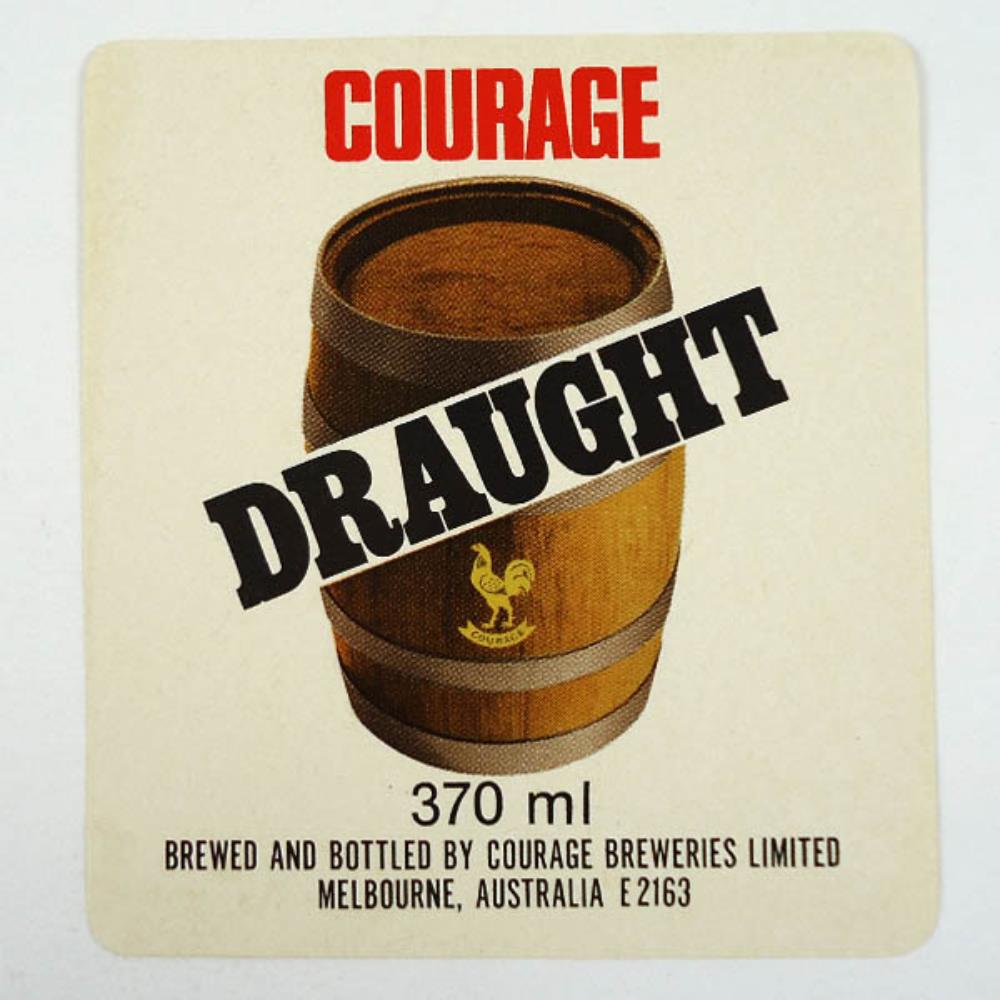Rótulo de Cerveja Austrália Courage Draught 370ml