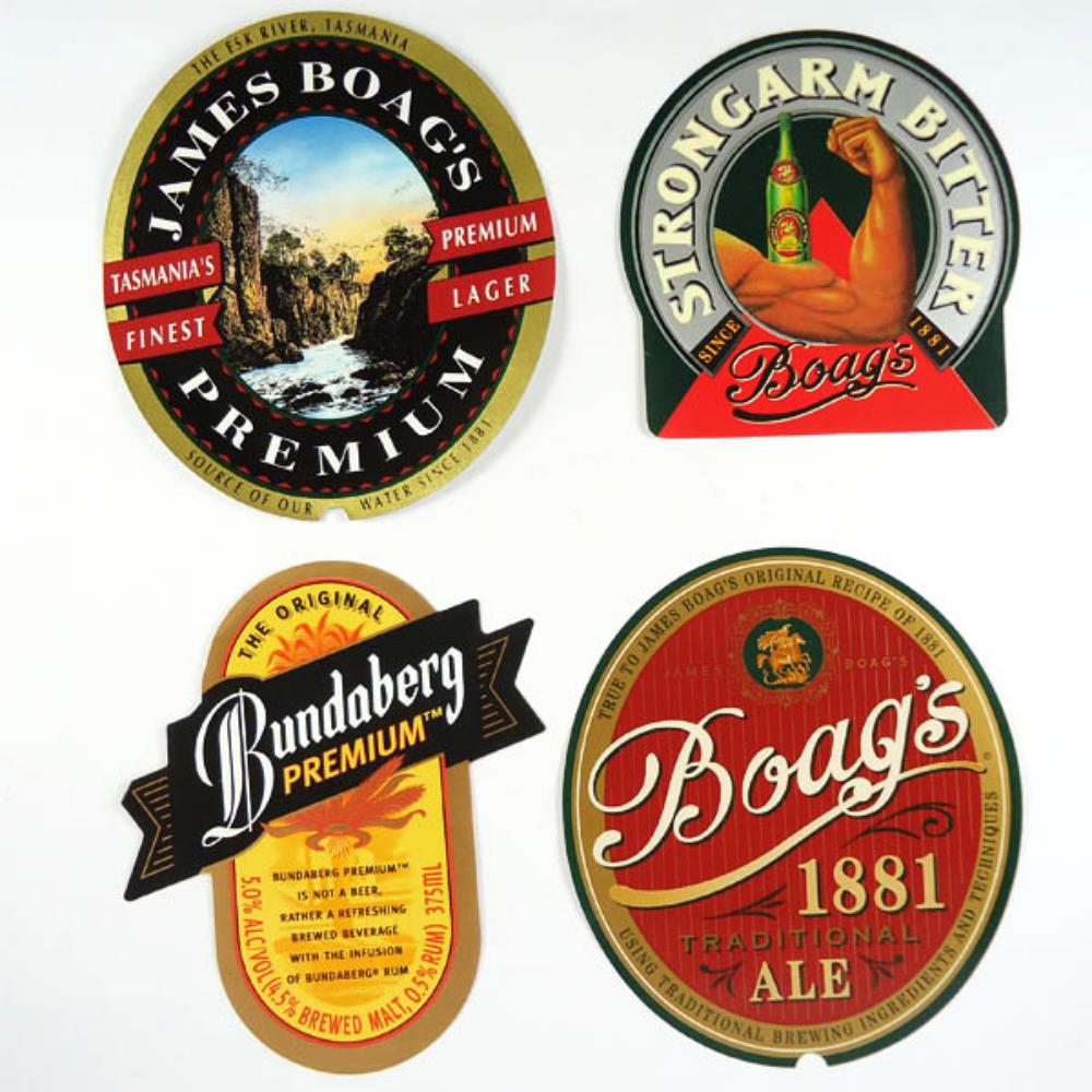 Rótulos de Cerveja Austrália Boags Lote 4