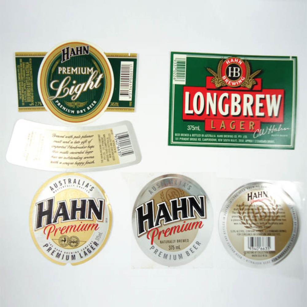 Rótulos de Cerveja Austrália Hahn Lote 14