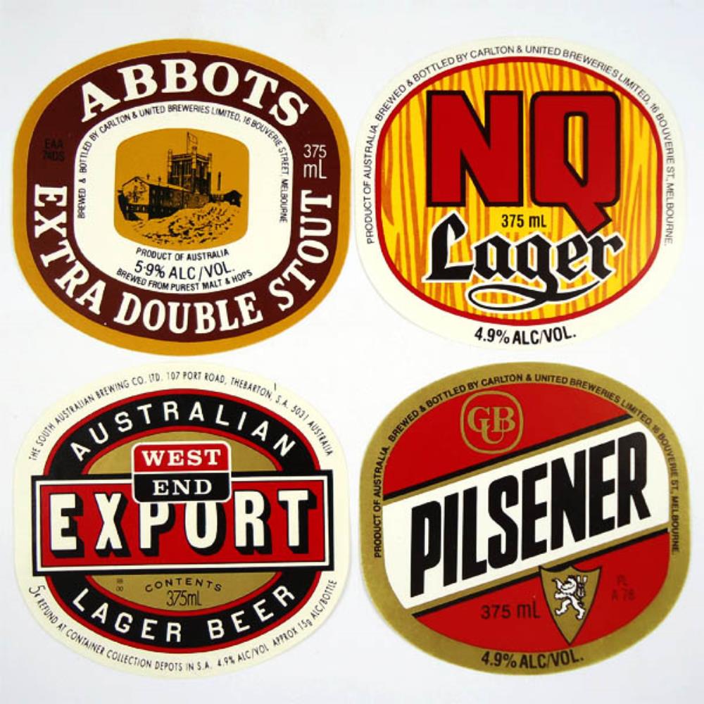 Rótulos De Cerveja Austrália Lote 47