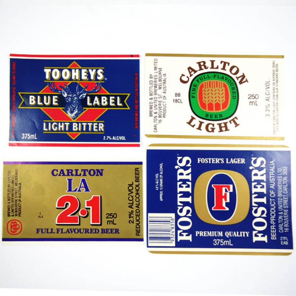 Rótulos De Cerveja Austrália Lote 48
