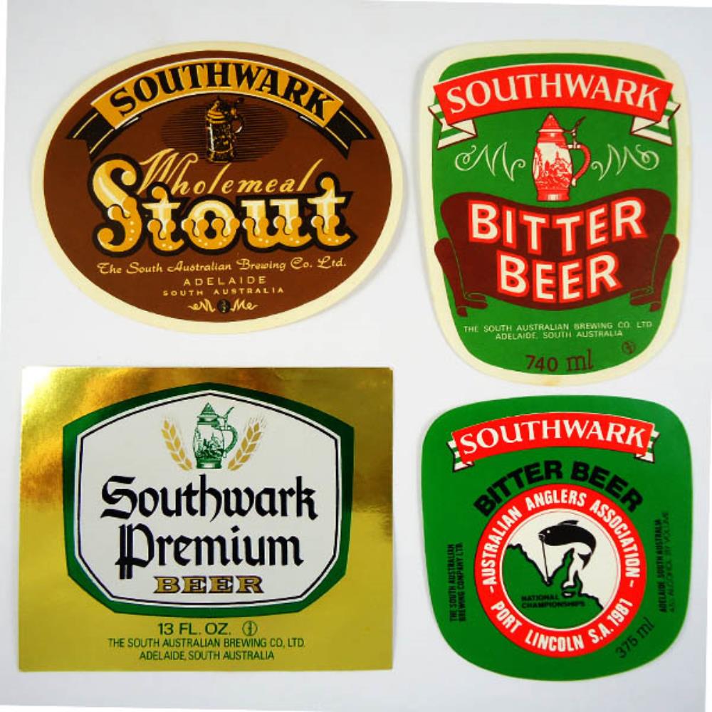 Rótulos de Cerveja Austrália Southwark  Lote 1