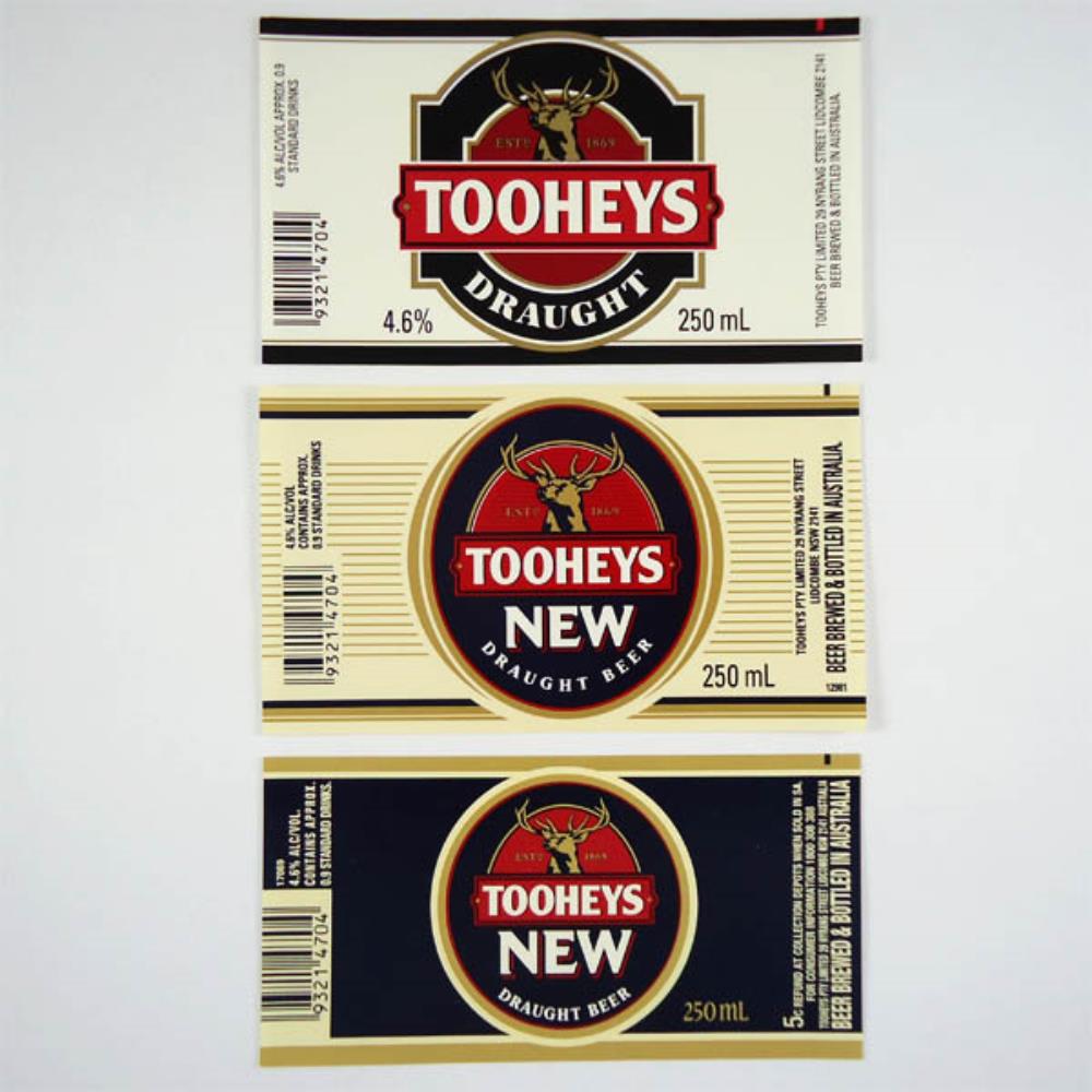 Rótulos de Cerveja Austrália Tooheys Lote 13