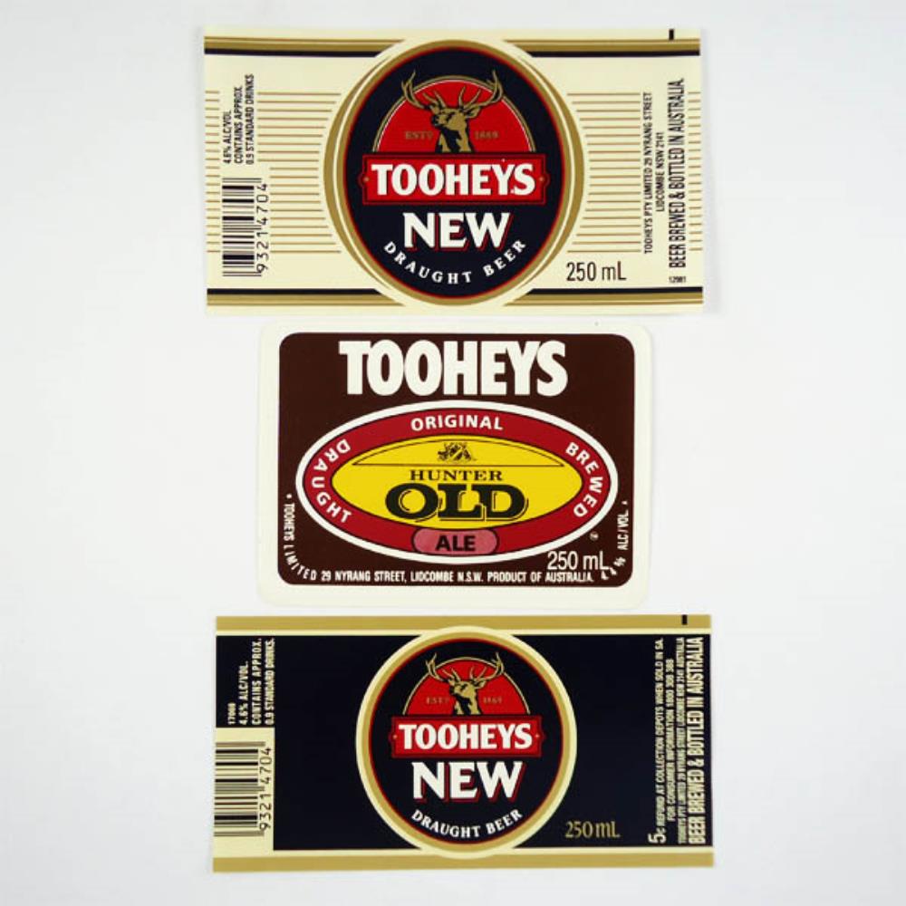 Rótulos de Cerveja Austrália Tooheys Lote 14