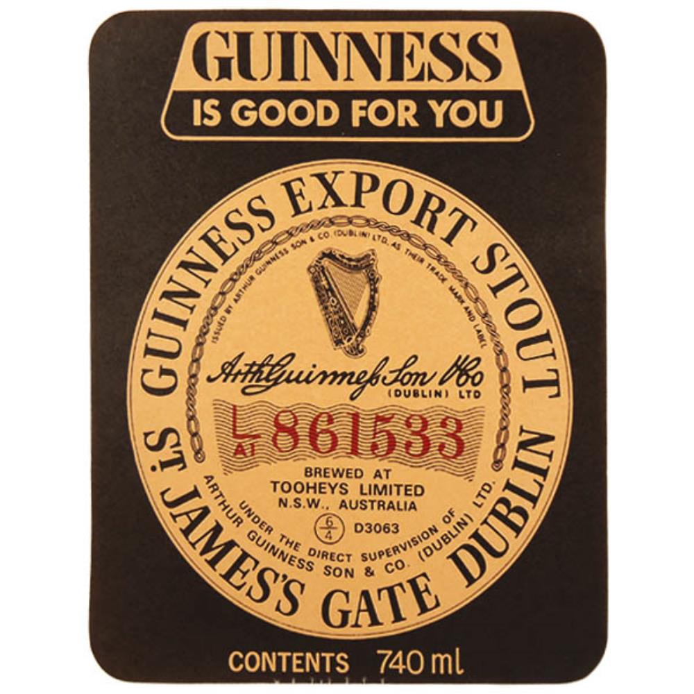 Rótulo de Cerveja Austrália Guinness Is Good For Y