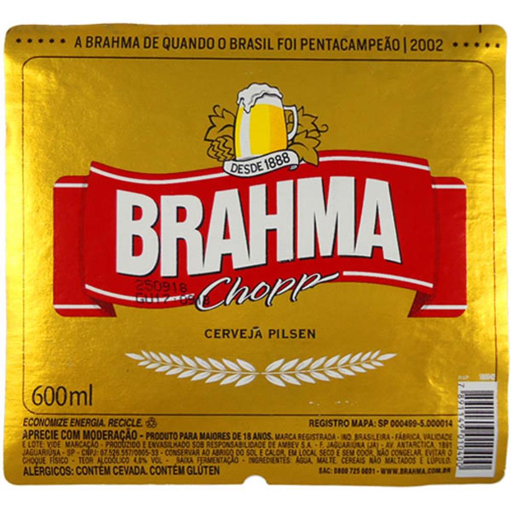 Brahma Campeões 600ml - Pentacampeão