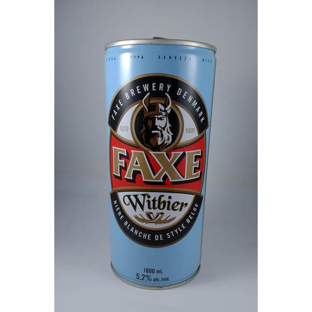 Lata de cerveja Faxe Witbier 1 Litro (Lata vazia)