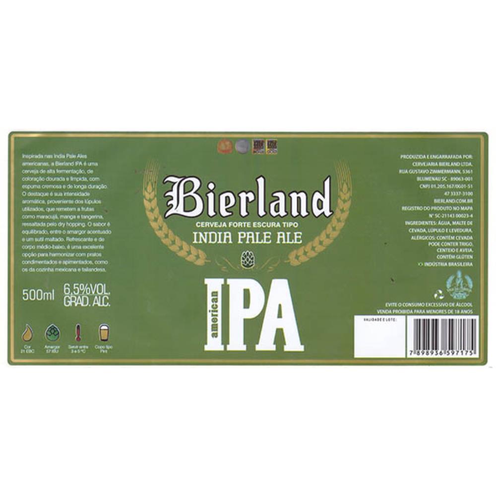 Bierland American IPA Escura 500 ml