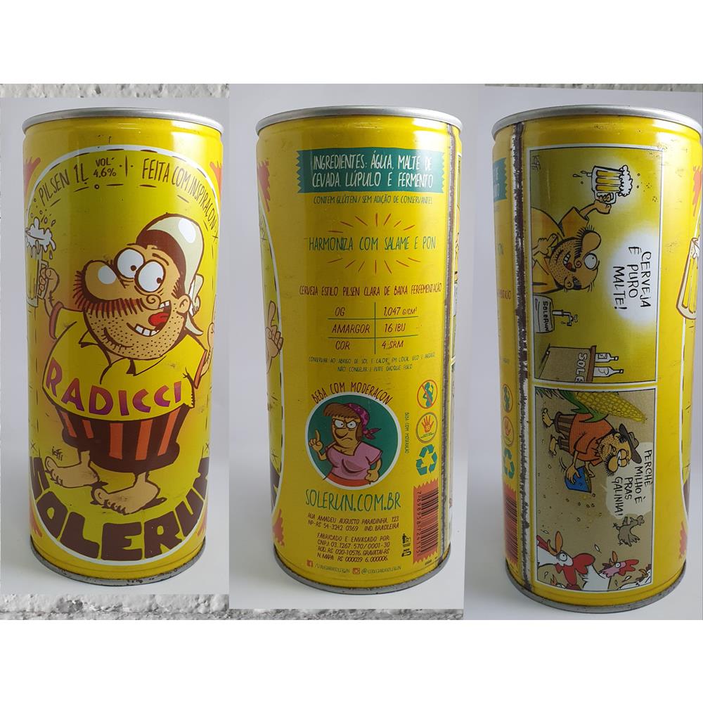 Radicci Solerum Pilsen 1 Litro - vazia