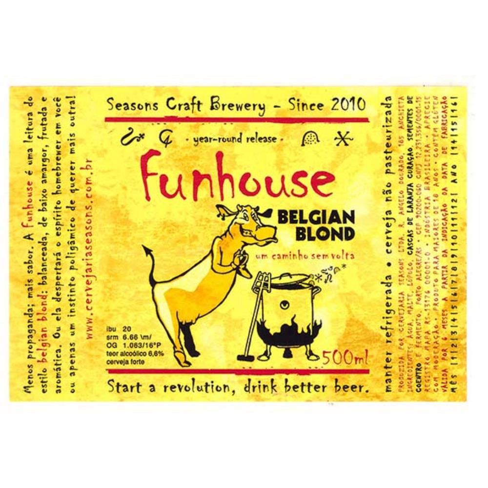Seasons Cervejaria Funhouse Belgian Blond 500 ml