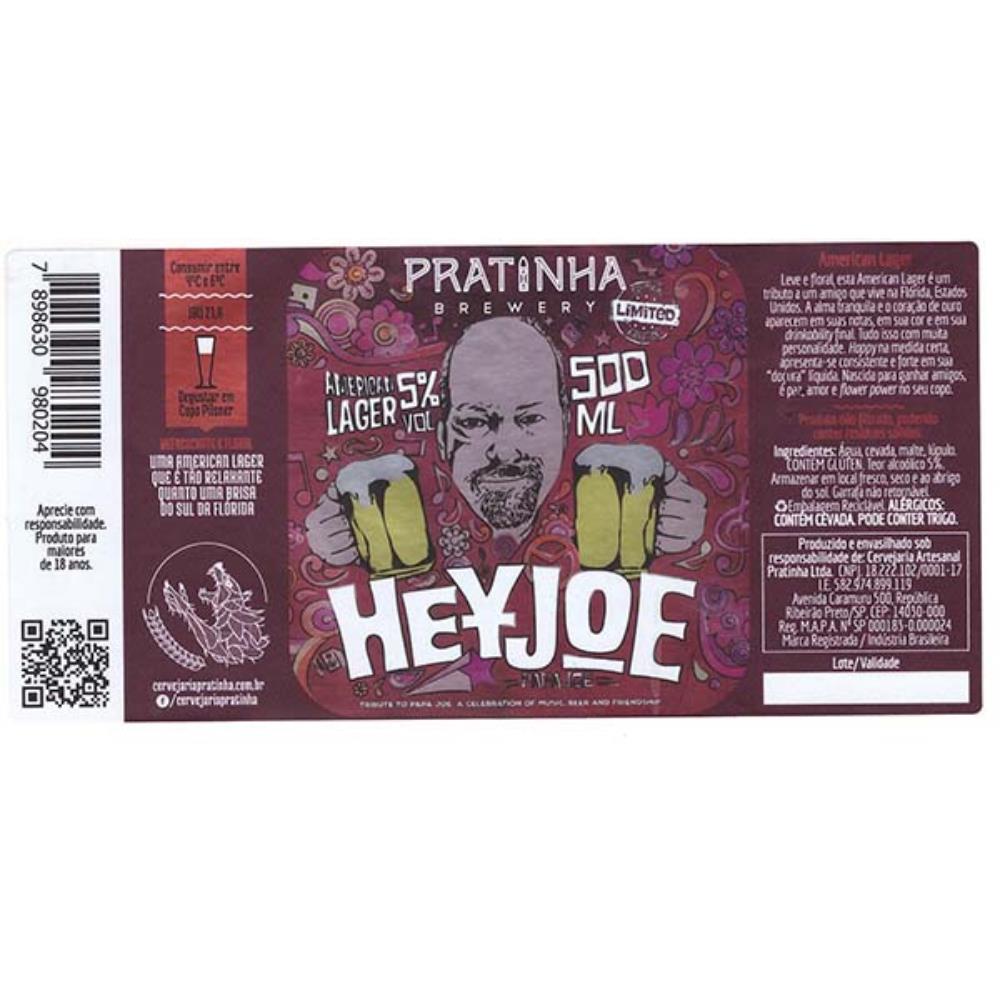 Pratinha Hey Joe American Lager 500 ml - 2020