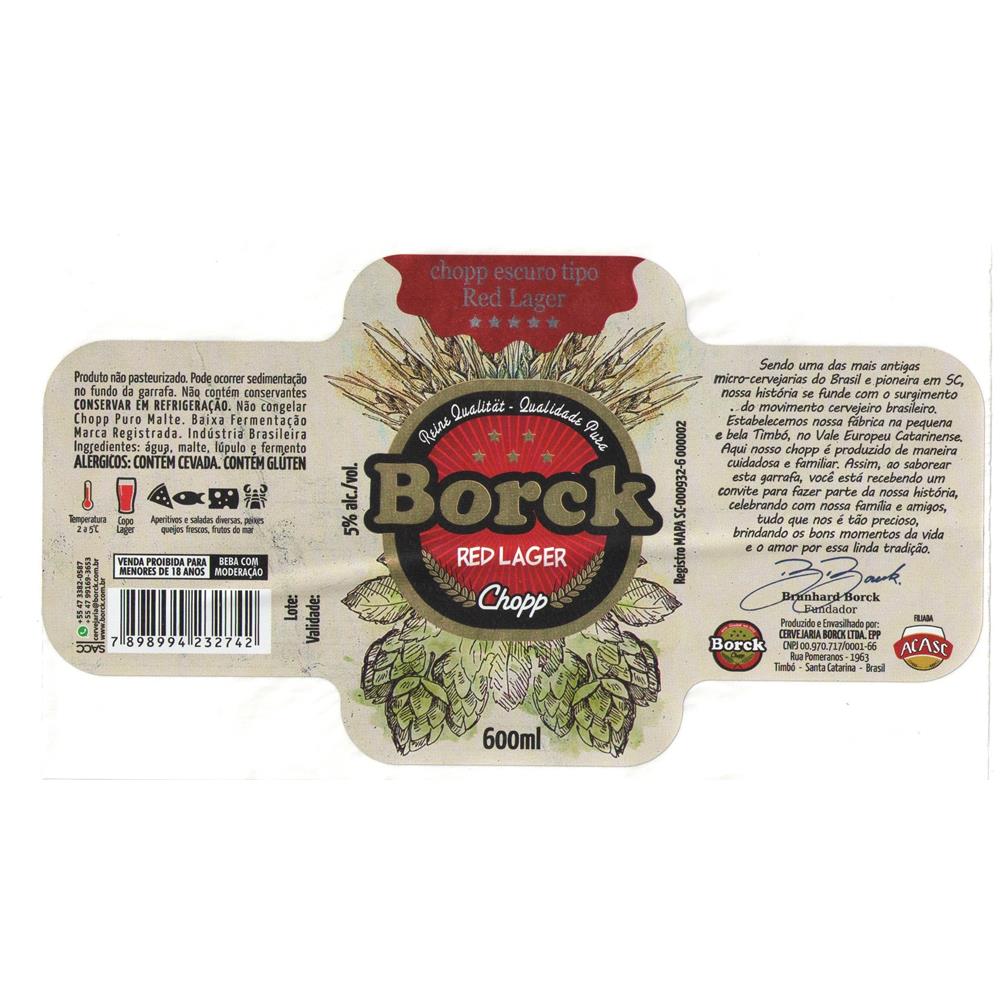Borck Red Lager Chopp 600 ml
