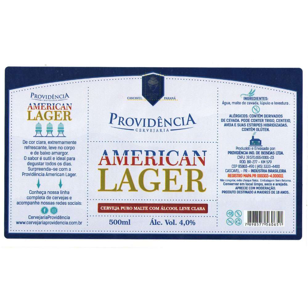 Providência American LAGER 500 ML