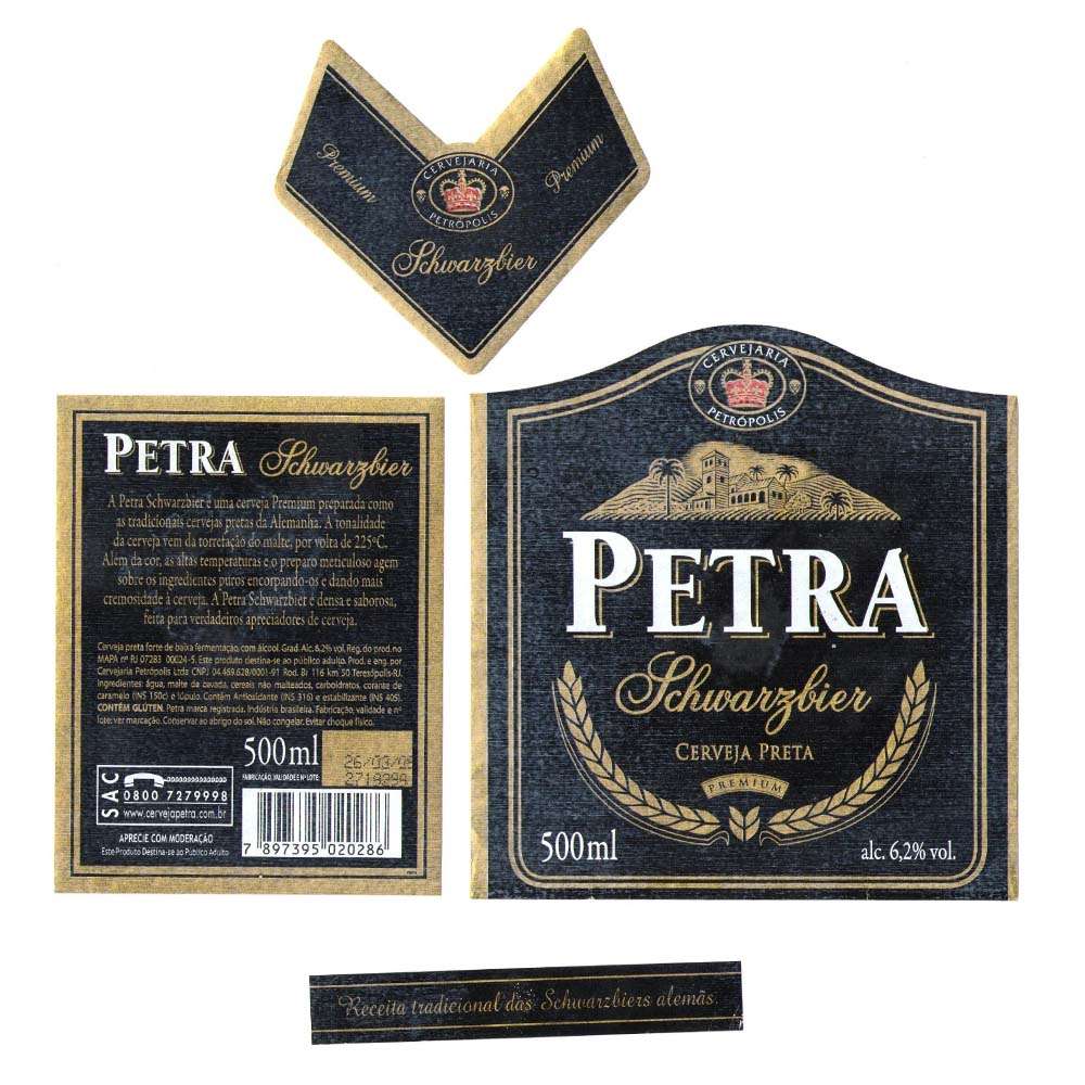 Cerveja Petra Schwarzbier Premium 500 ml 