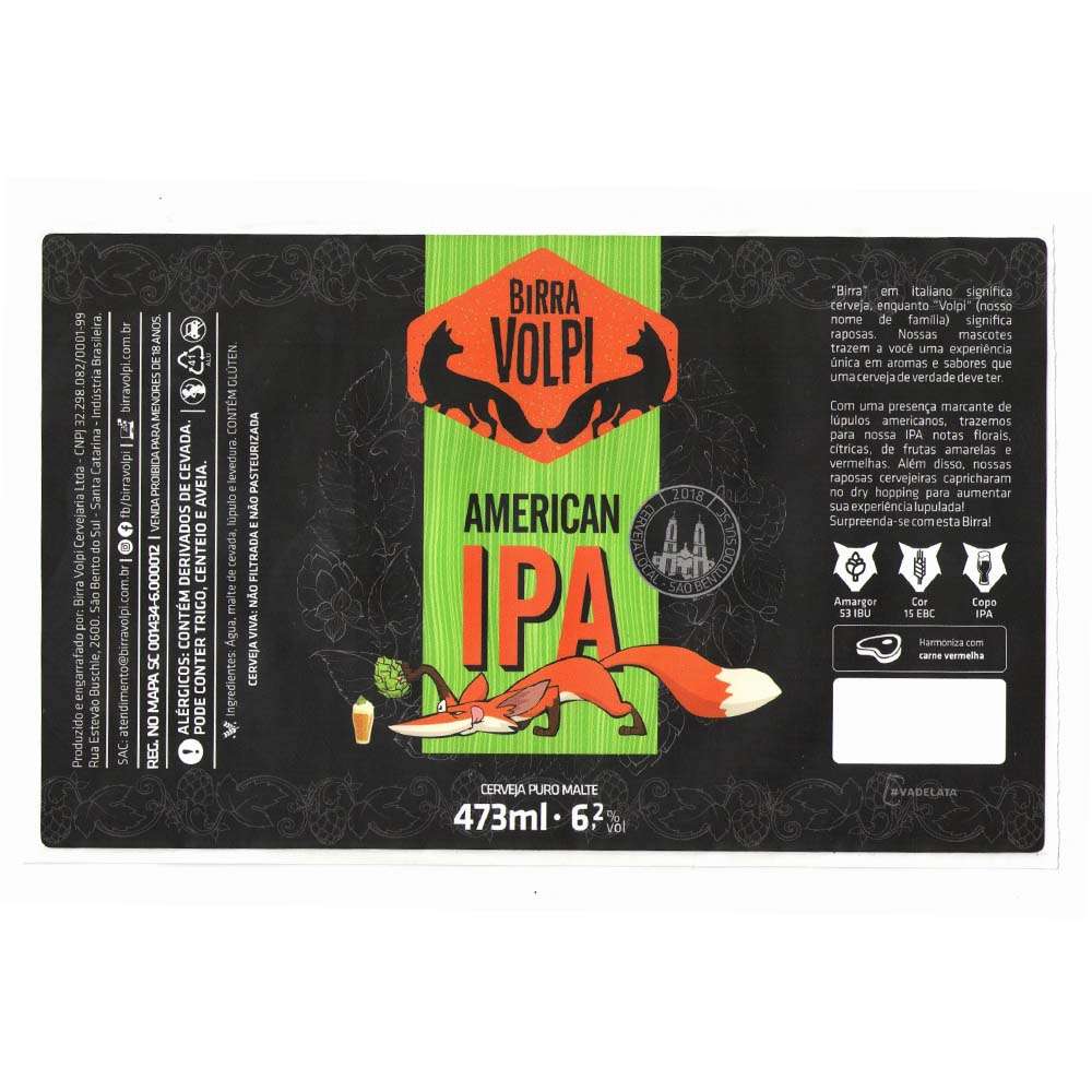 Birra Volpi IPA 473 ml