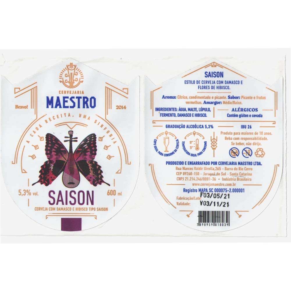 Maestro Cervejaria Session  600 ml