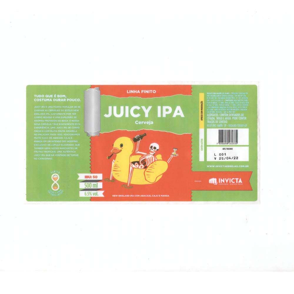 Linha Finito Juicy Ipa Cerveja 500ml