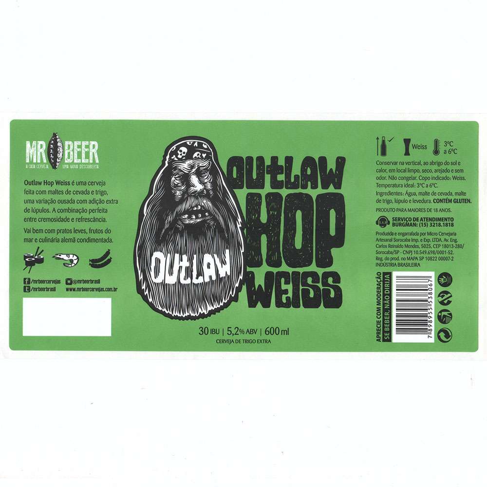 Mr Beer - Outlaw Hop Weiss 600ml