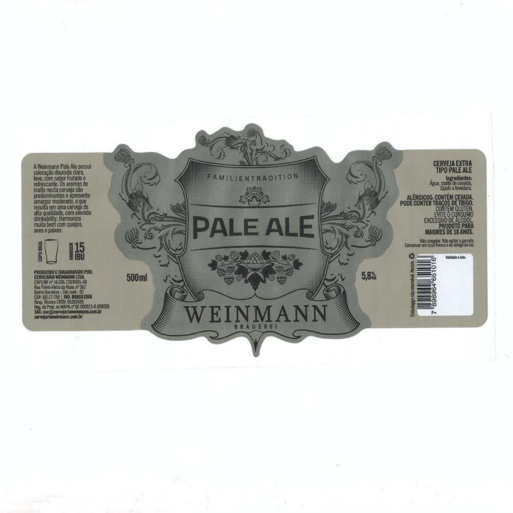 Brauerei Weinmann - Cerveja Extra Tipo Pale Ale 500ml