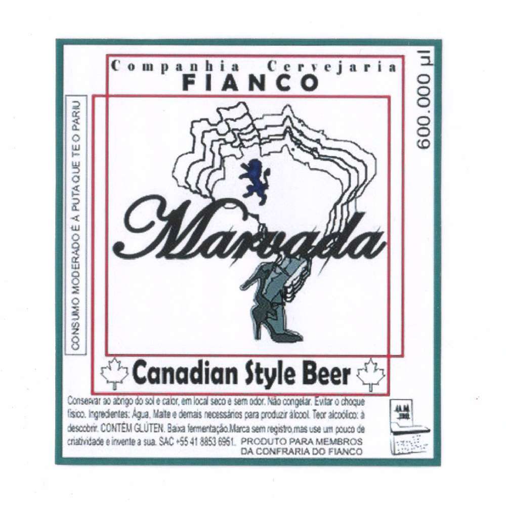 Cervejaria Fianco - Marvada Canadian Style Beer (Rótulo Branco)