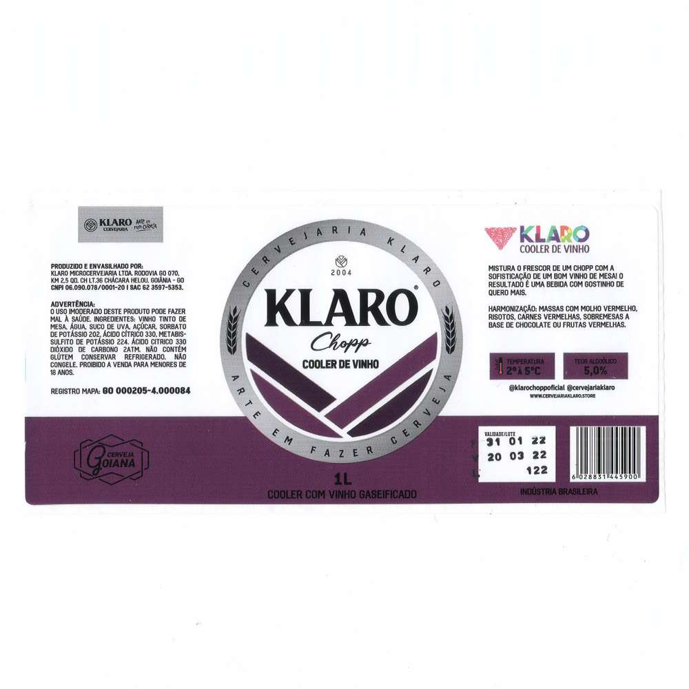 Klaro - Chopp Cooler de Vinho  1L