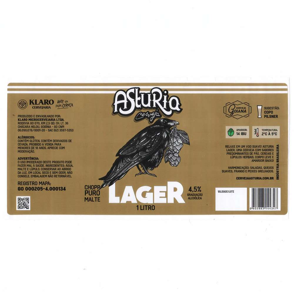 Asturia Cerveja - Lager 1L