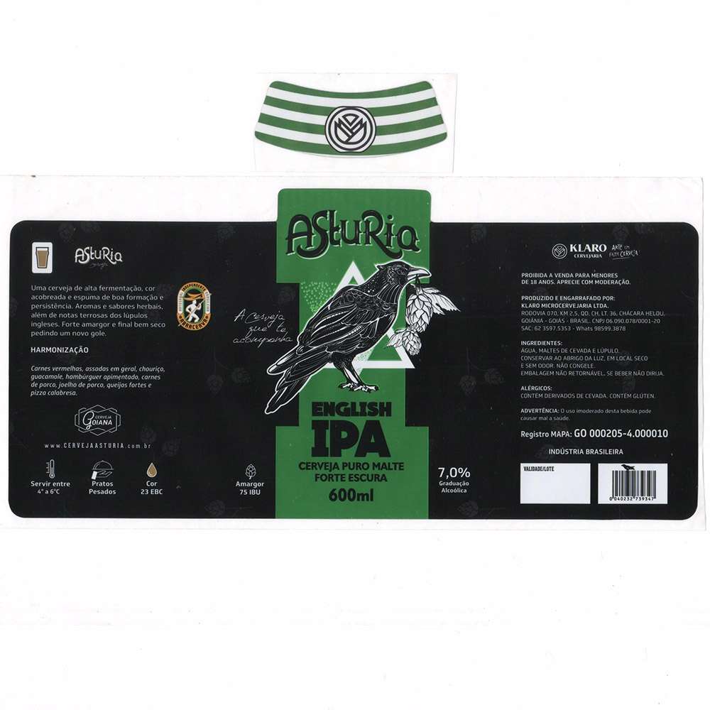 Asturia Cerveja - English Ipa 600ml 