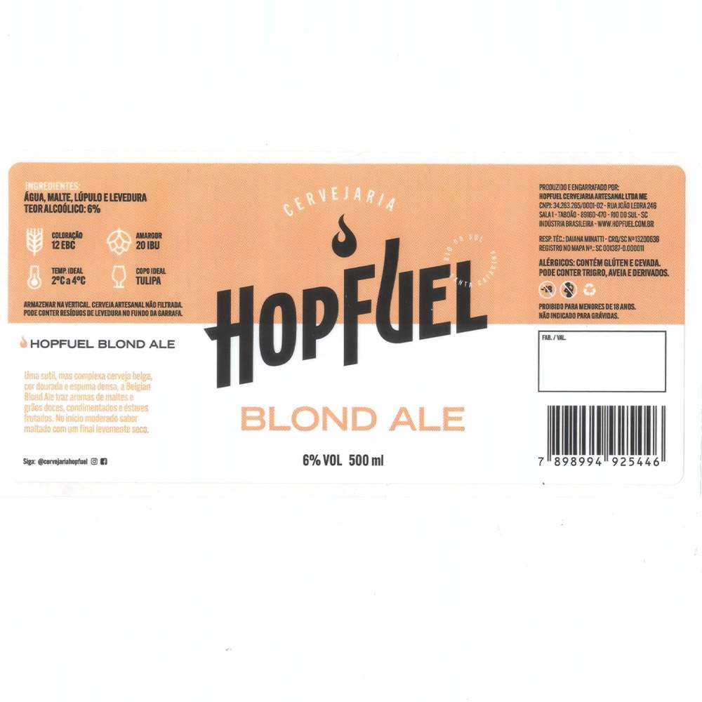 Cervejaria Hop Fuel - Blonde Ale 