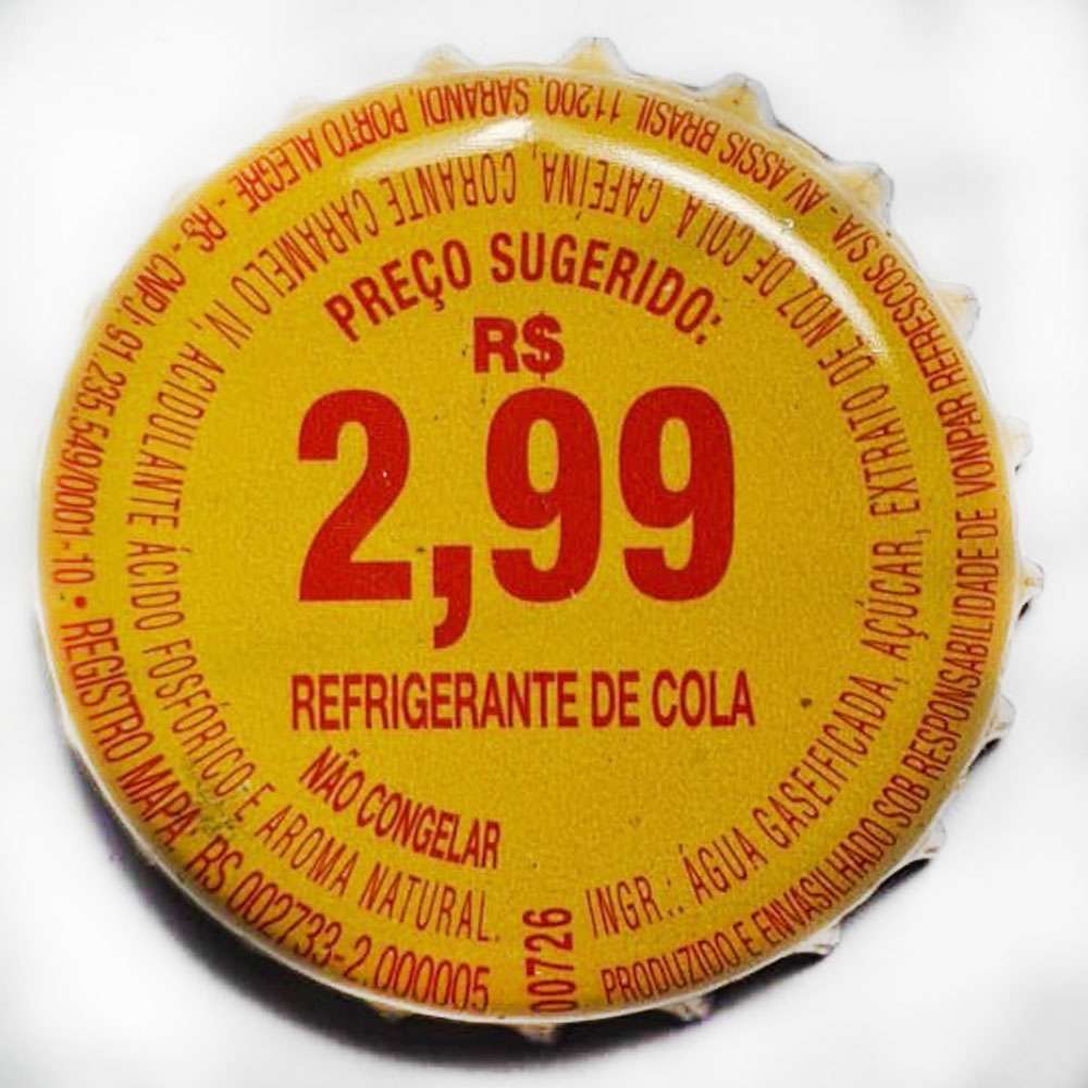 Refrigerante de Cola - Preço Sugerido 2,99