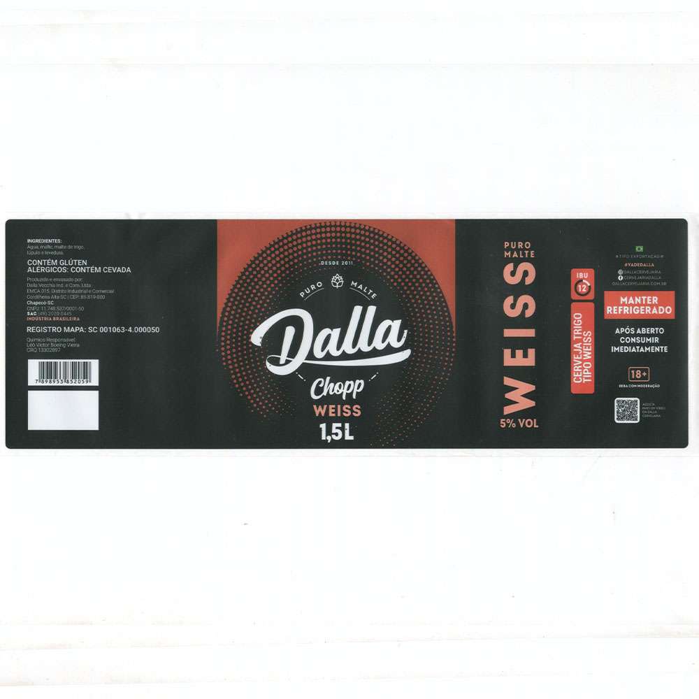 Cervejas Especiais Dalla - Chopp Weiss 1,5L
