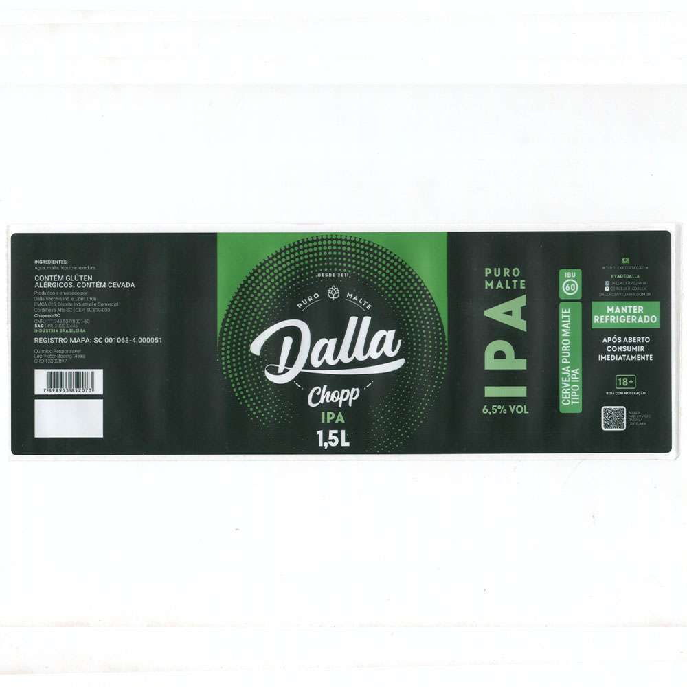 Cervejas Especiais Dalla - Chopp Ipa 1,5L