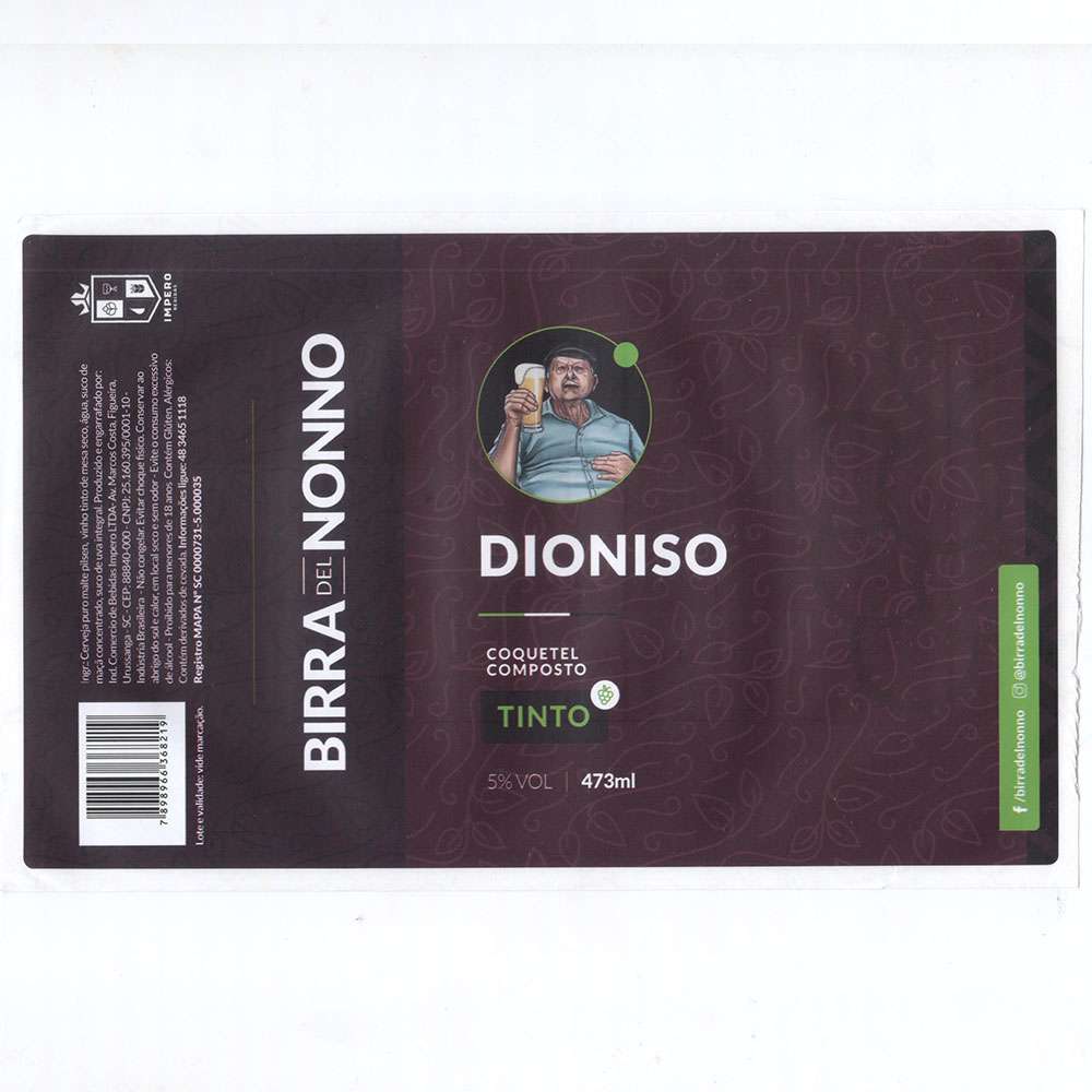 Birra Del Nonno - Dioniso Coquetel Composto Tinto