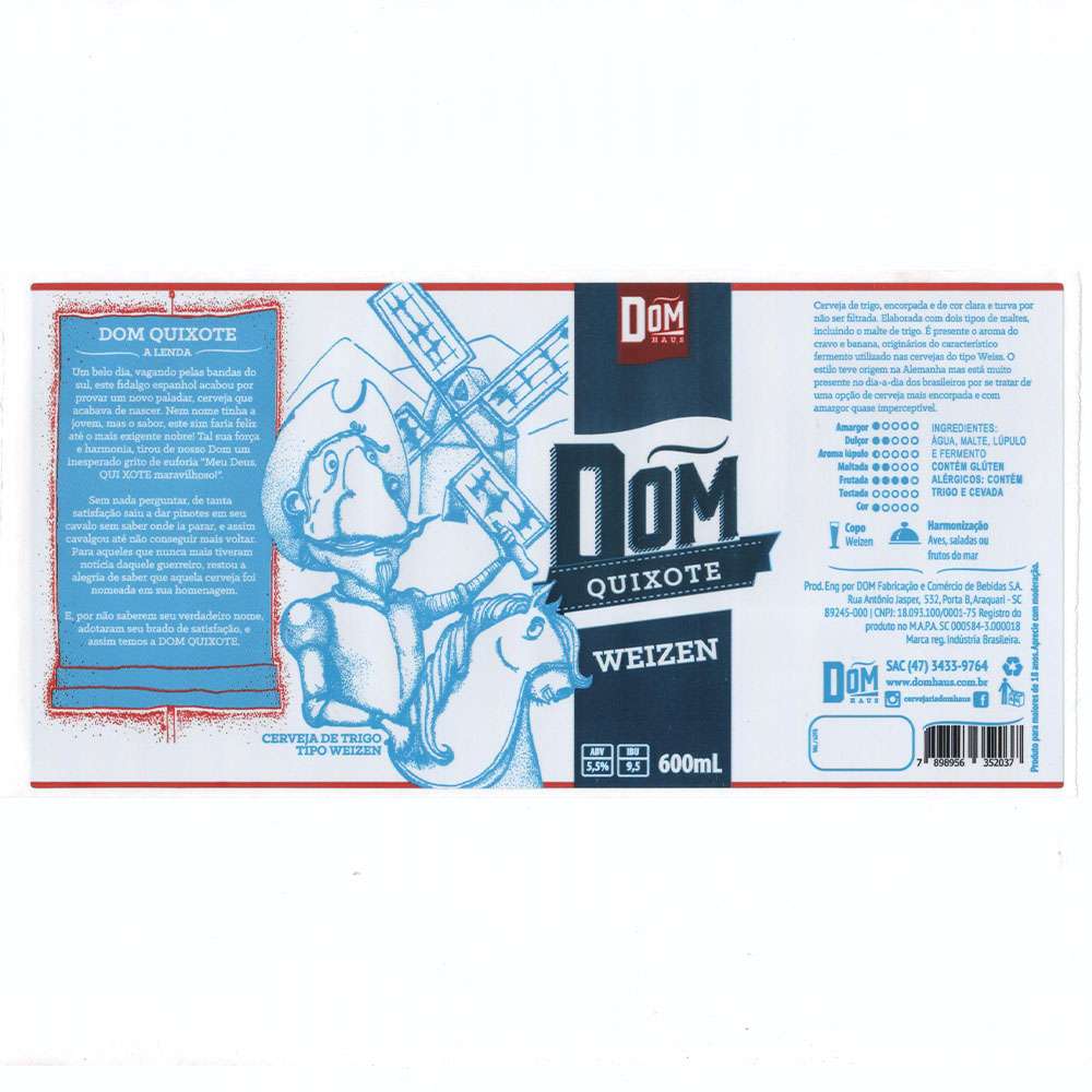 Dom Haus - Dom Quixote Weizen 600ml