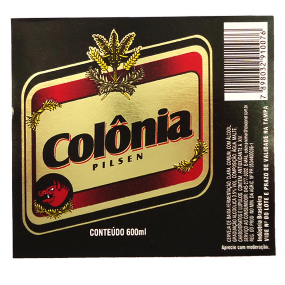 Colonia Pilsen 600ml quadrado 